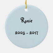 Airedale Terrierカスタマイズ可能な犬のメモリ記念メモリ セラミックオーナメント (裏面)