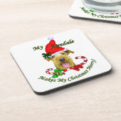 Airedale Terrierクリスマスギフト コースター (左側)