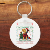 Airedale Terrierクリスマスツリー装飾ドッグロー キーホルダー (正面)