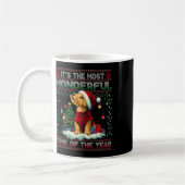 Airedale Terrierクリスマスツリー装飾ドッグロー コーヒーマグカップ (左)