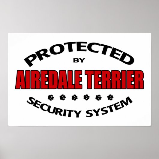 Airedale Terrierセキュリティポスター ポスター (正面)