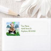 Airedale Terrierポットの金ゴールドラベル ラベル (インサイチュ)