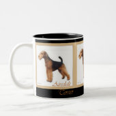 Airedale Terrier愛好家のギフト ツートーンマグカップ (左)