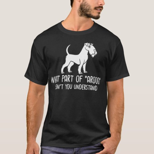Airedale Terrier犬の子犬の所有者の恋人 Tシャツ (正面)