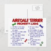 AIREDALE TERRIER財産法2 ポストカード (正面/裏面)