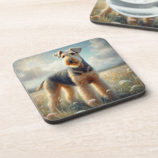 Airedale Terrier コースター (左側)