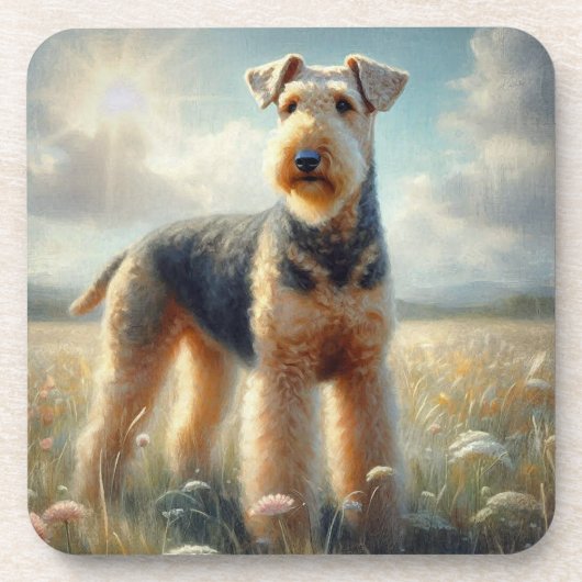 Airedale Terrier コースター (正面)