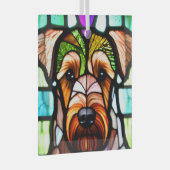 Airedale Terrier "ステンドグラス" ガラスオーナメント (正面右)