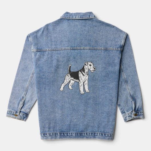 Airedale Terrier デニムジャケット (裏面)