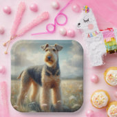 Airedale Terrier ペーパープレート (パーティー)