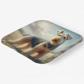 Airedale Terrier ペーパープレート (傾斜あり)