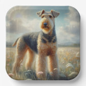 Airedale Terrier ペーパープレート (正面)