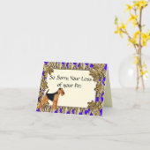 Airedale Terrier ～悔やみや弔慰グリーティングカード カード (黄色い花)