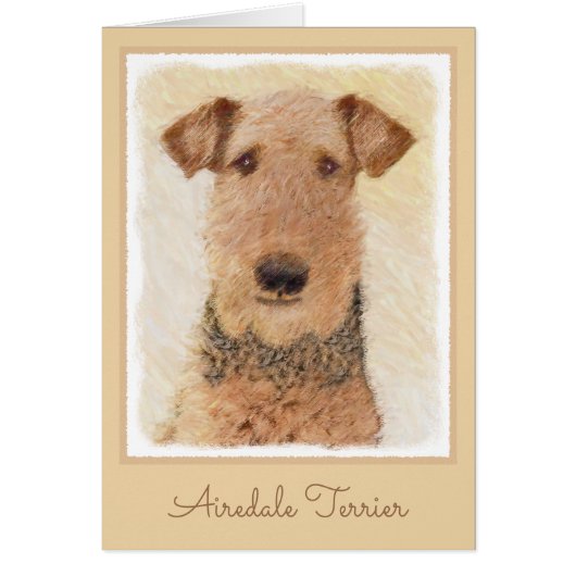 Airedale Terrier 絵画's – かわいいオリジナルアート (正面)