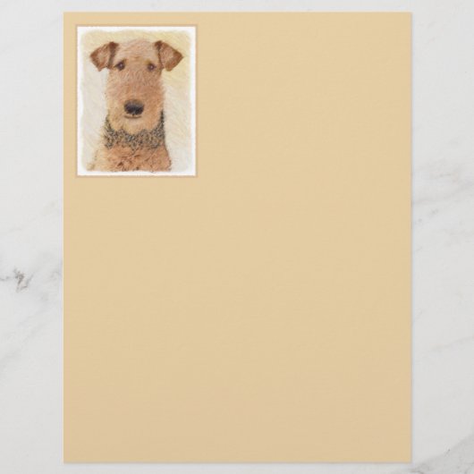 Airedale Terrier 絵画's – かわいいオリジナルアート (正面)