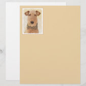 Airedale Terrier 絵画's – かわいいオリジナルアート (正面/裏面)