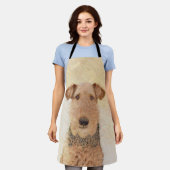 Airedale Terrier 絵画's – かわいいオリジナルアート エプロン (着用した状態)
