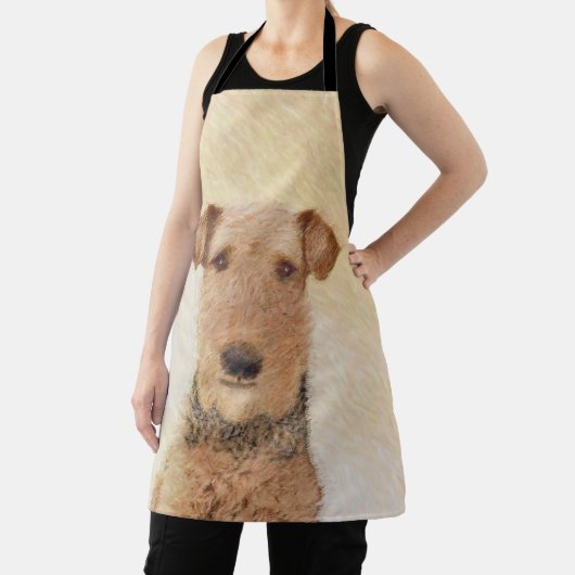 Airedale Terrier 絵画's – かわいいオリジナルアート エプロン (インサイチュ)