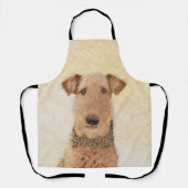 Airedale Terrier 絵画's – かわいいオリジナルアート エプロン (正面)