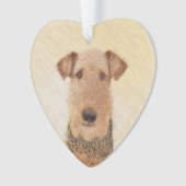 Airedale Terrier 絵画's – かわいいオリジナルアート オーナメント (正面)