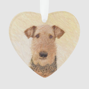 Airedale Terrier 絵画's – かわいいオリジナルアート オーナメント