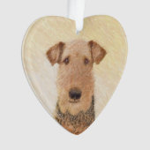 Airedale Terrier 絵画's – かわいいオリジナルアート オーナメント (正面)