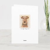 Airedale Terrier 絵画's – かわいいオリジナルアート カード (裏面)