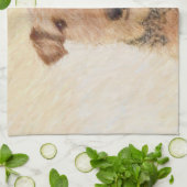 Airedale Terrier 絵画's – かわいいオリジナルアート キッチンタオル (折り畳み)