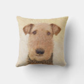 Airedale Terrier 絵画's – かわいいオリジナルアート クッション (裏面)