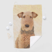 Airedale Terrier 絵画's – かわいいオリジナルアート ゴルフタオル (インサイチュ)