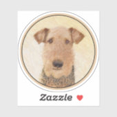 Airedale Terrier 絵画's – かわいいオリジナルアート シール (シート)