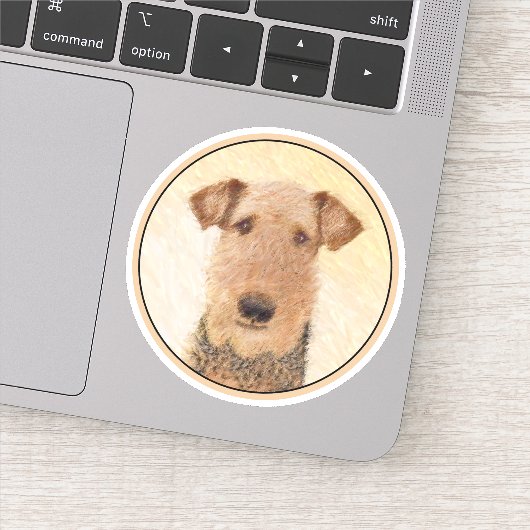 Airedale Terrier 絵画's – かわいいオリジナルアート シール (詳細)