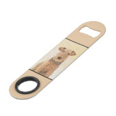 Airedale Terrier 絵画's – かわいいオリジナルアート スピード栓抜き (正面アングル)