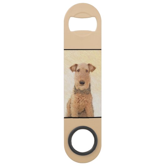 Airedale Terrier 絵画's – かわいいオリジナルアート スピード栓抜き (裏面)