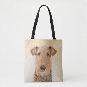 Airedale Terrier 絵画's – かわいいオリジナルアート トートバッグ