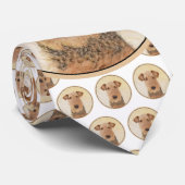Airedale Terrier 絵画's – かわいいオリジナルアート ネクタイ (ロール)