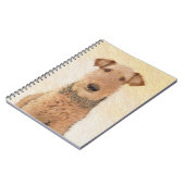 Airedale Terrier 絵画's – かわいいオリジナルアート ノートブック (左側)