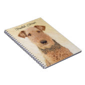 Airedale Terrier 絵画's – かわいいオリジナルアート ノートブック (右側)