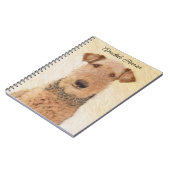 Airedale Terrier 絵画's – かわいいオリジナルアート ノートブック (左側)