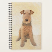 Airedale Terrier 絵画's – かわいいオリジナルアート プランナー手帳 (正面)