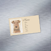 Airedale Terrier 絵画's – かわいいオリジナルアート マグネット名刺 (インサイチュ)