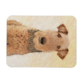 Airedale Terrier 絵画's – かわいいオリジナルアート マグネット (横)
