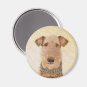 Airedale Terrier 絵画's – かわいいオリジナルアート マグネット (正面/裏面)