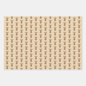 Airedale Terrier 絵画's – かわいいオリジナルアート ラッピングペーパーシート (正面)