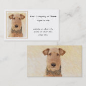 Airedale Terrier 絵画's – かわいいオリジナルアート 名刺 (正面/裏面)