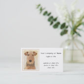 Airedale Terrier 絵画's – かわいいオリジナルアート 名刺 (スタンド正面)