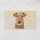 Airedale Terrier 絵画's – かわいいオリジナルアート 名刺 (裏面)