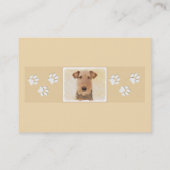 Airedale Terrier 絵画's – かわいいオリジナルアート 名刺 (裏面)
