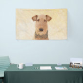 Airedale Terrier 絵画's – かわいいオリジナルアート 横断幕 (トレードショー)