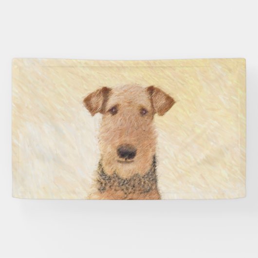Airedale Terrier 絵画's – かわいいオリジナルアート 横断幕 (横)